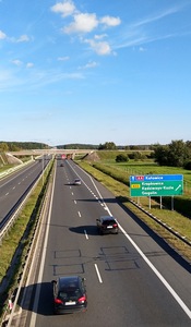 zjazd z autostrady A4 do gory sw. anny