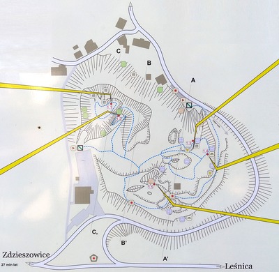 Góra Św. Anny - Mapa rezerwatu geologicznego gora sw. anny - rezerwat geologiczny mapa