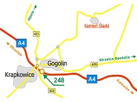Mapa - dojazd do Kamienia Śląskiego mapa - dojazd do kamienia slaskiego