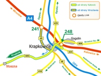 Dojazd do Mosznej - Mapa dojazd do mosznej